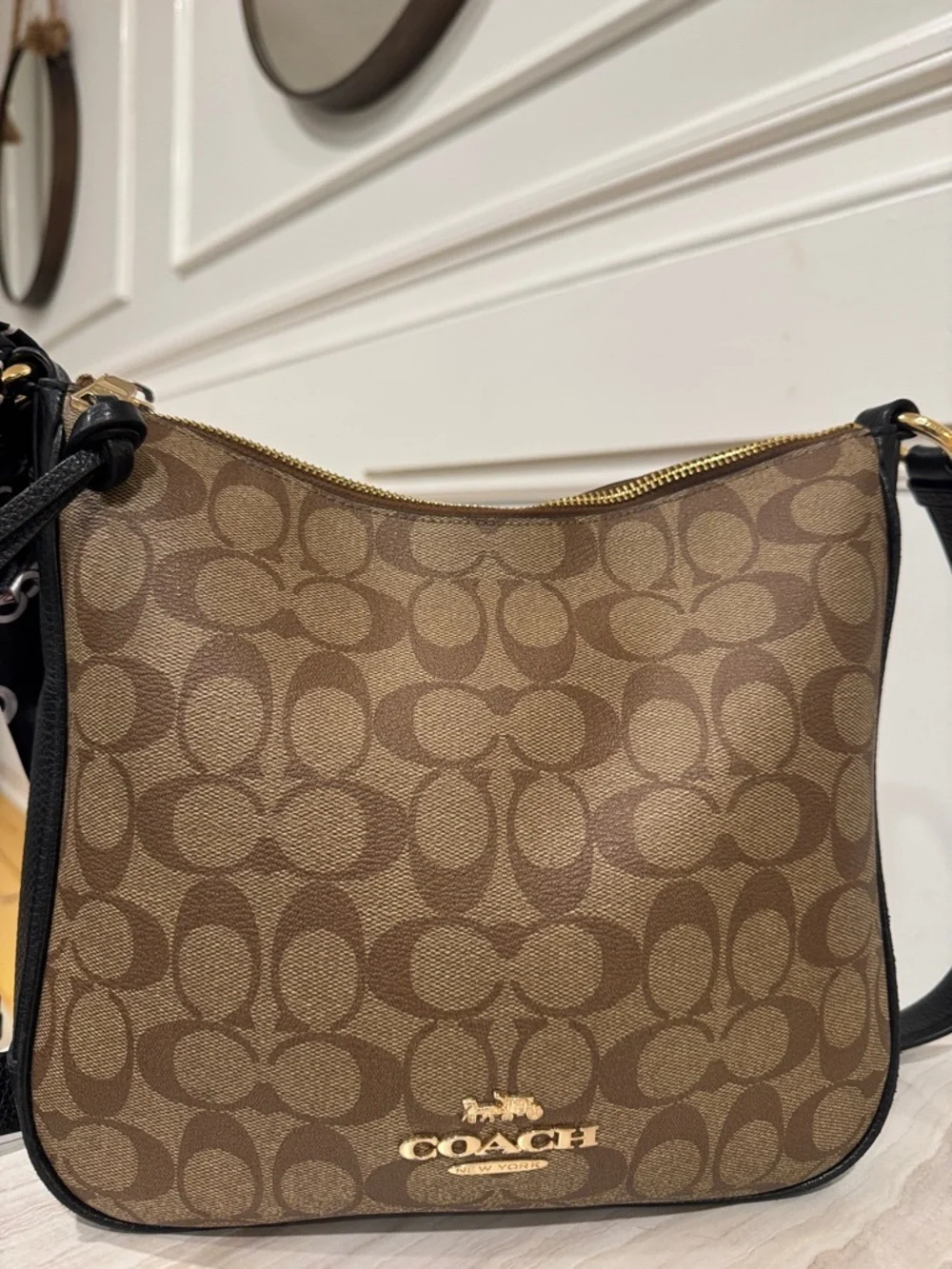 Coach Ellie File Bag in Signature Brown Crossbody Bag - Picture 4 of 17